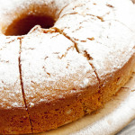 Cake with powdered sugar,ciambellone