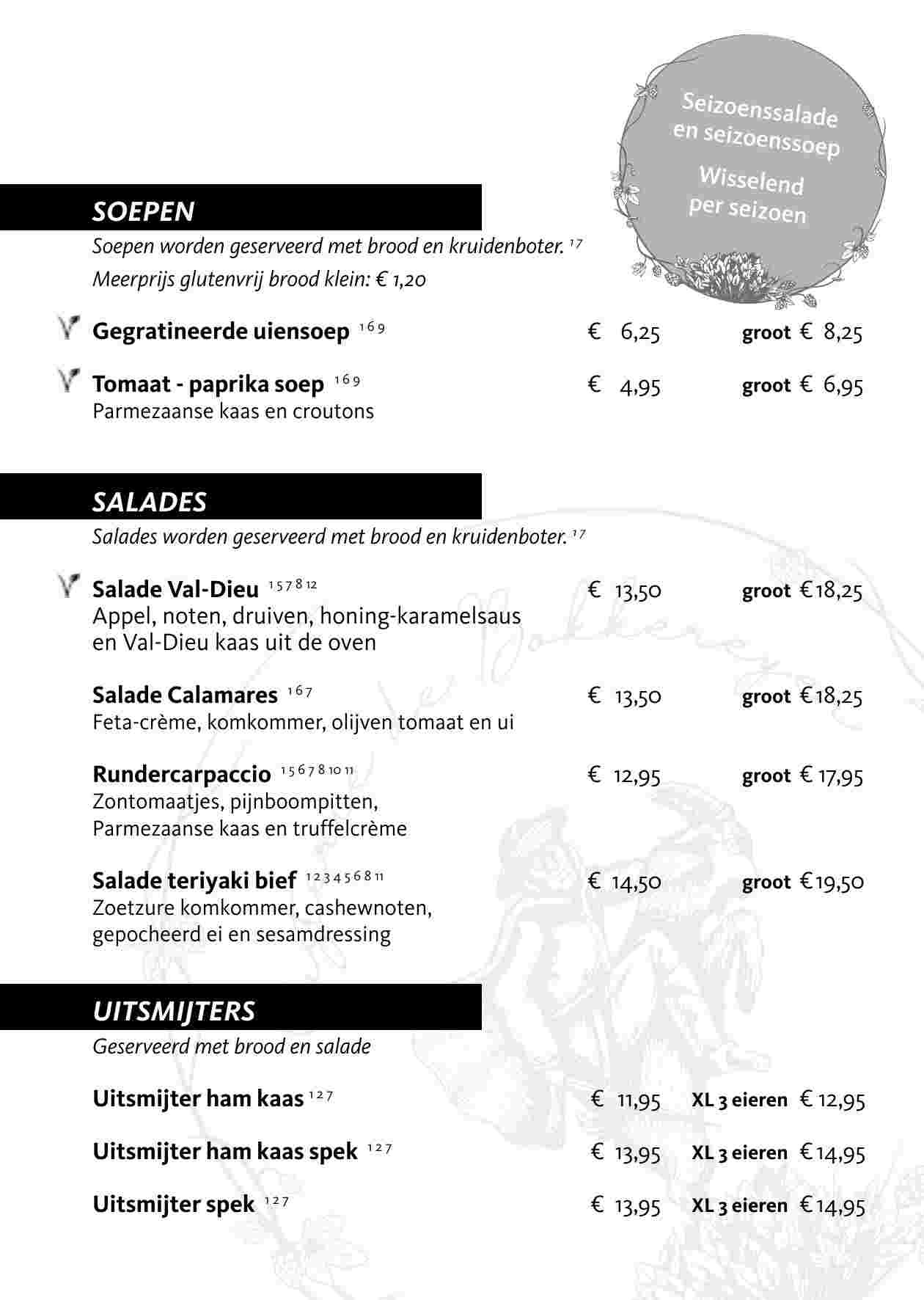 Menukaart bokkereyer
